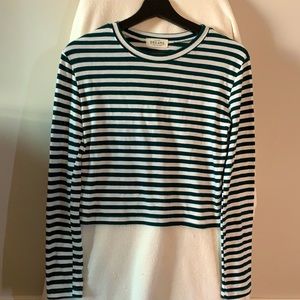 Green and White Stripe Sweater (no brand)